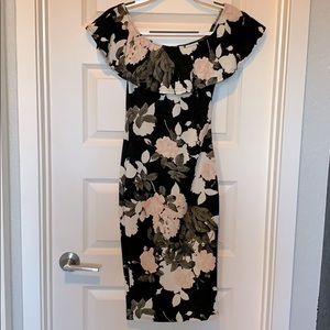 Off the shoulder body con dress